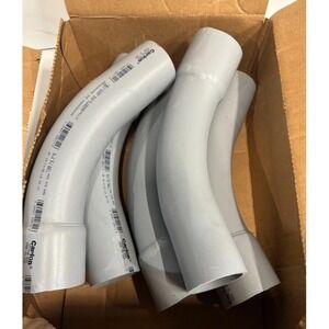 (QTY. 5) ABB UA7AHB-CAR PVC Fitting 45° Bell End Elbow SCH 40